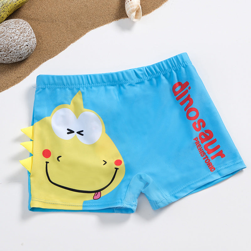 Maillot de bain mignon dessin animé pour grands enfants, short imprimé