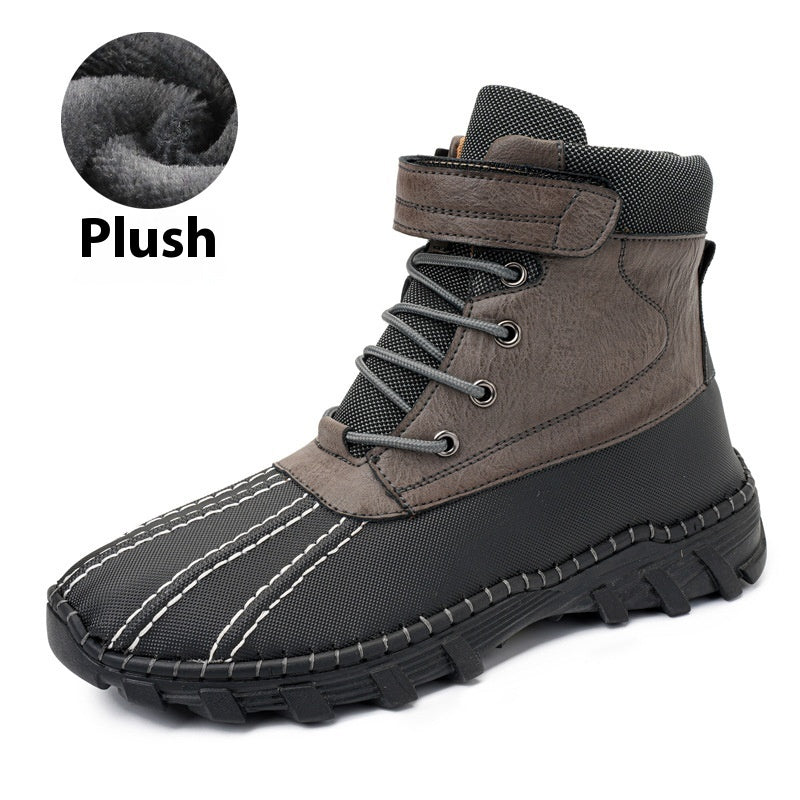 Unisex Winter Fleece Snow Boots - Waterproof Anti-Slip Work Boots