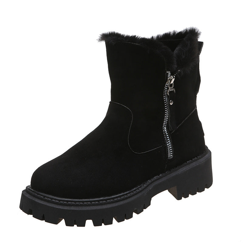 Women's Faux Suede Plush Snow Boots