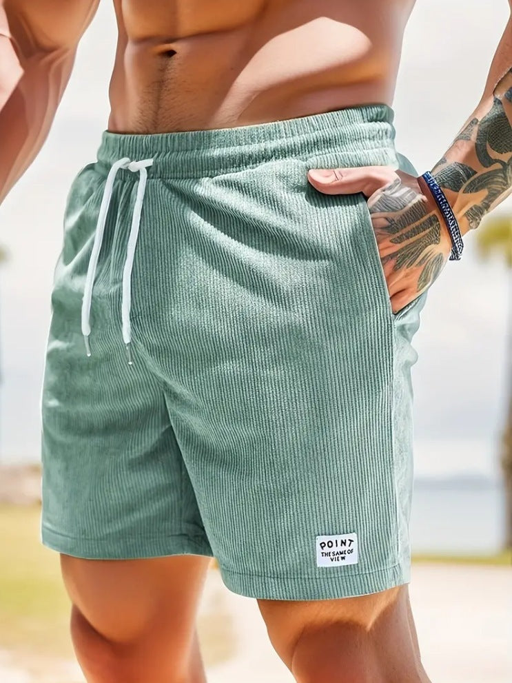 Shorts med snörning Sommarmanchester Sportkorta byxor Herrkläder
