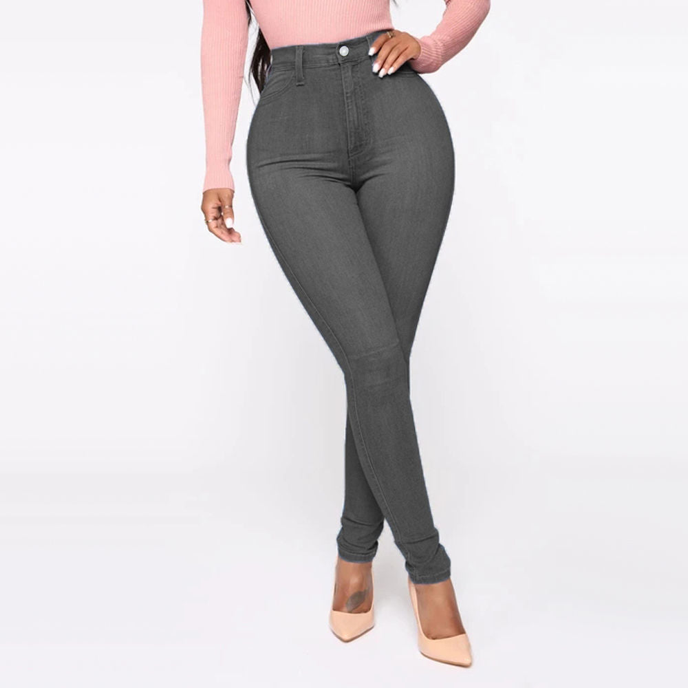 Slimming Jeans Pants For Women High Waist Trousers With Pockets - Sculpting Confidence