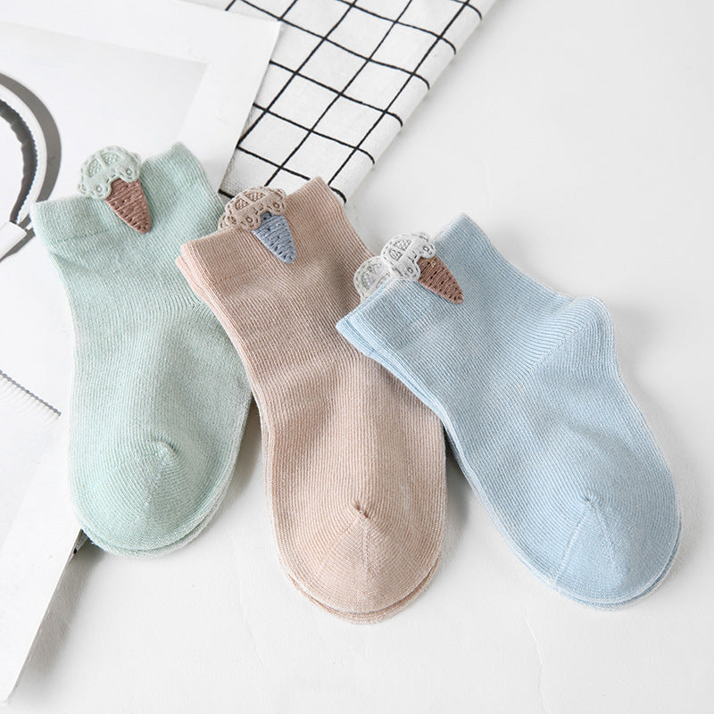Chaussettes pour bébé Chaussettes en coton désossé Chaussettes pour bébé nouveau-né