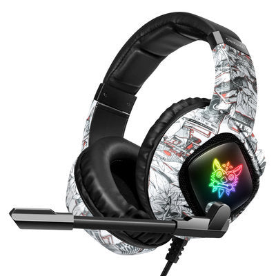 Casque d'écoute filaire avec caisson de basses et lumière RVB