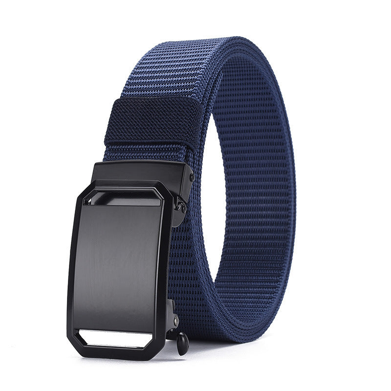 Men's Toothless Automatic Buckle Canvas Belt - Infinite Adjustment