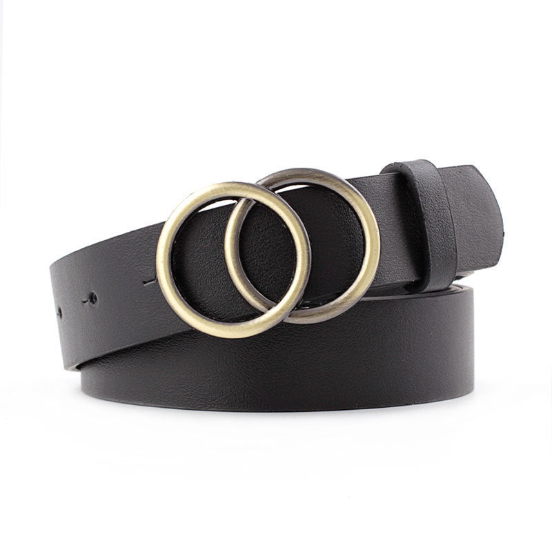 Fashion Round Button Leopard Zebra Snake Belt - Wild Expression
