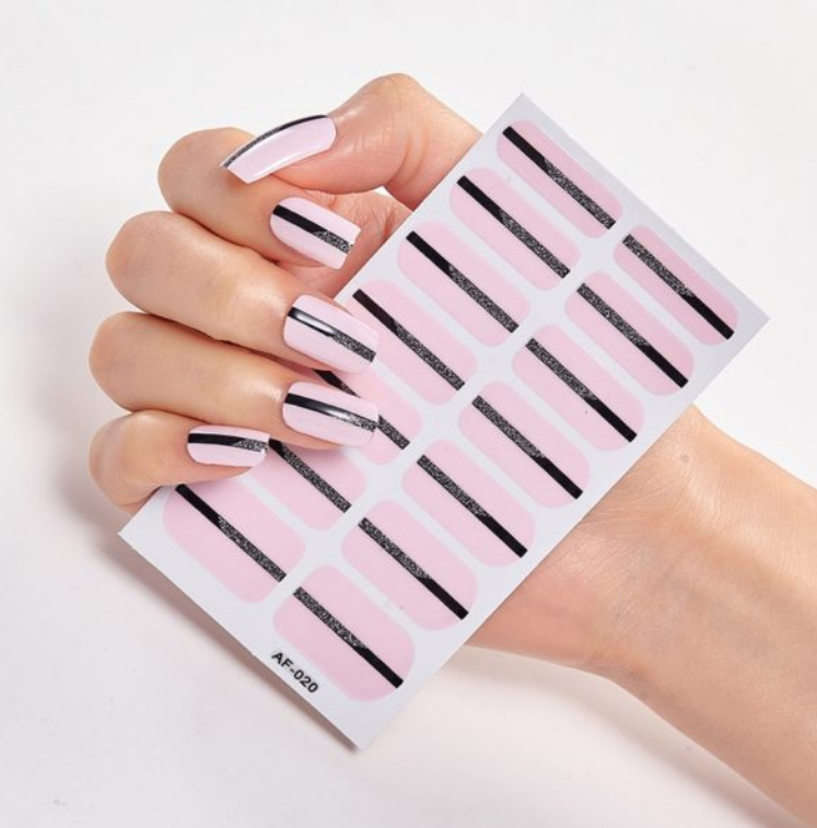 Full Coverage Nail Stickers - 40+ Designs - 24 Month Shelf Life - Nail Polish Glue Included - XAF01-XAF40 Collection