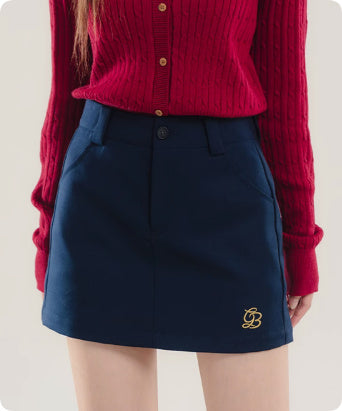 Professional American Navy Blue A-Line Skirt - Classic Design (High-Quality Fabric, Flattering Silhouette, Versatile Styling)