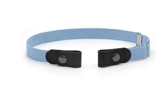 Men's Leather Slim Stretch Invisible Jeans Lazy Belt - Seamless Comfort