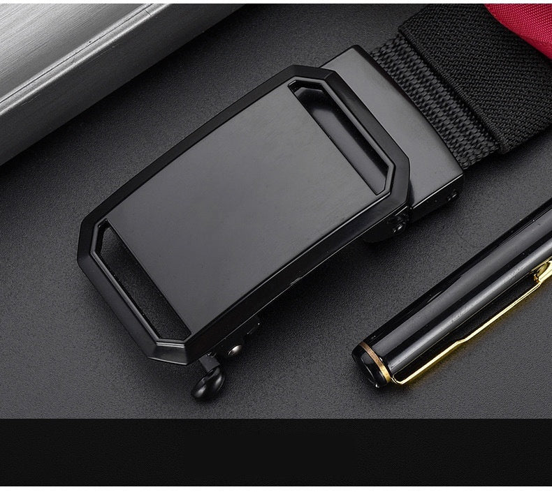 Men's Toothless Automatic Buckle Canvas Belt - Infinite Adjustment