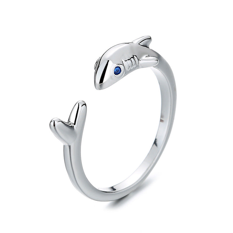 Bague requin, bagues en argent 925 pour hommes et femmes