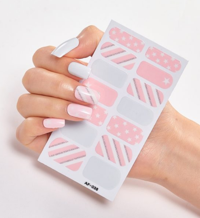 Full Coverage Nail Stickers - 40+ Designs - 24 Month Shelf Life - Nail Polish Glue Included - XAF01-XAF40 Collection