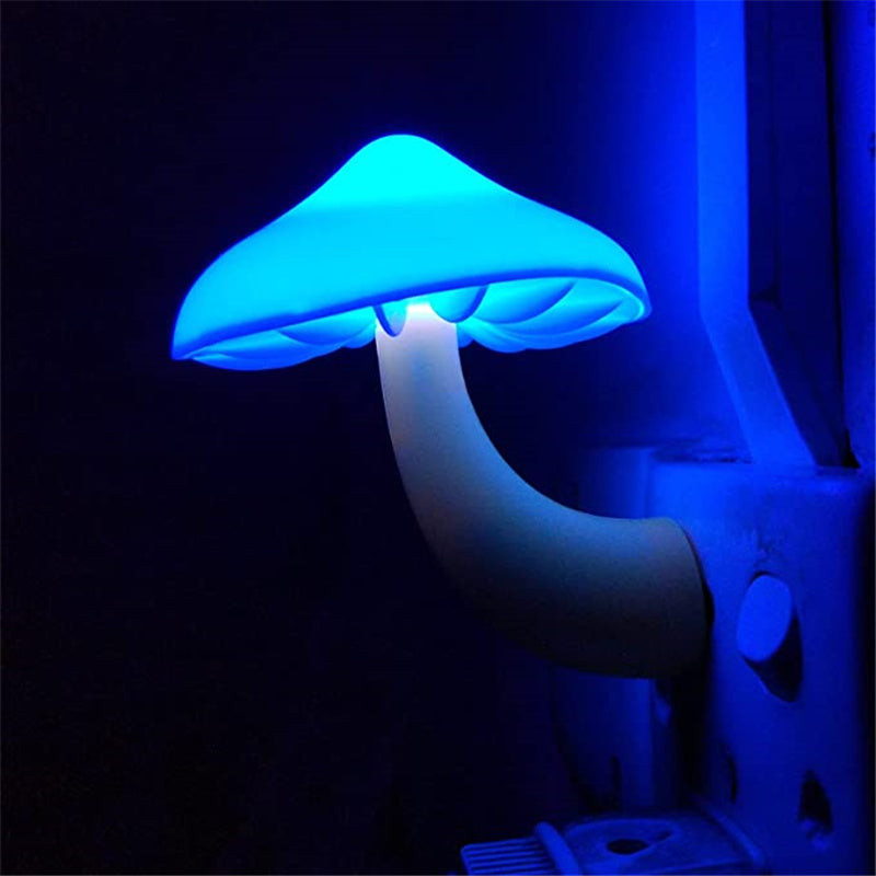 Lampe LED à prise murale en forme de champignon, prise ue US, blanc chaud, capteur de contrôle de la lumière, lumière de chambre à coucher, décoration de la maison