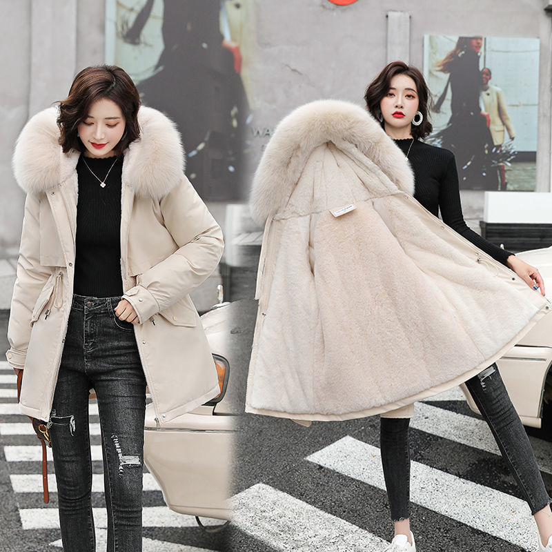 Mid-Length Plus Velvet Thick Anti-Season Korean Cotton Coat - Luxury Comfort High-Quality Elegant Sophisticated Versatile