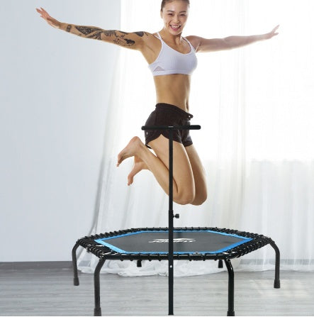 Trampolin Hem Barn Dam Herr Gymklass Trampolin Fitness Ledstångstrampolin