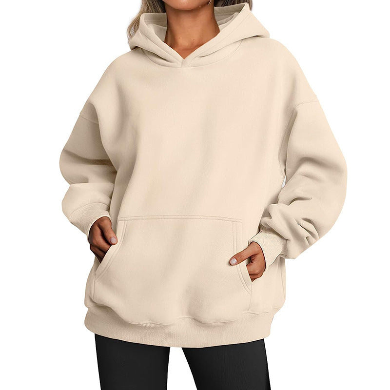 Women's Hoodies With Pockets - Fashion Solid Sweatshirt - Oversized Hooded Sweater - Womens Clothing
