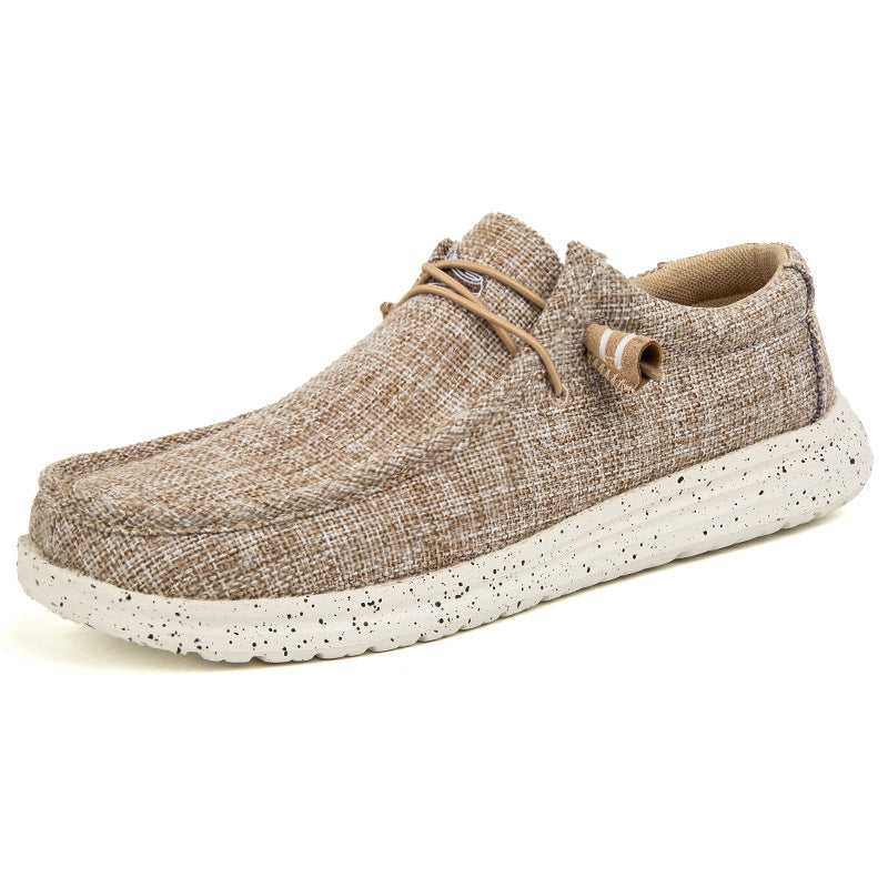 Män Loafers Mode Canvas Skor