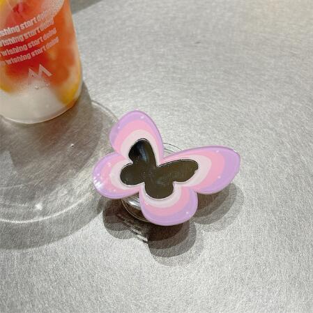 Color Butterfly Stand Silicone Phone Case - TPU Material