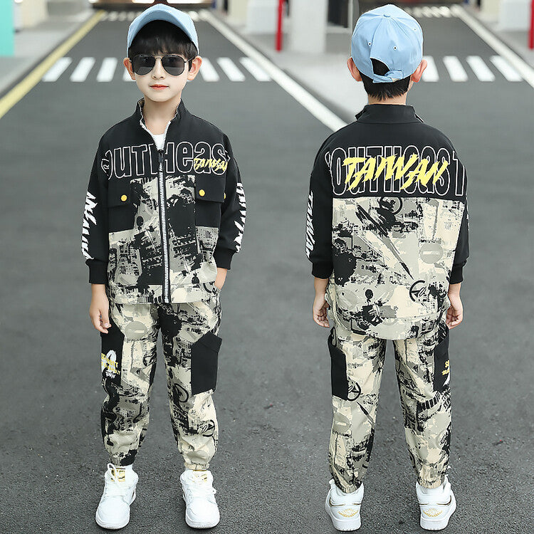 Costume de pantalon de pull d'exercice décontracté de mode d'enfants