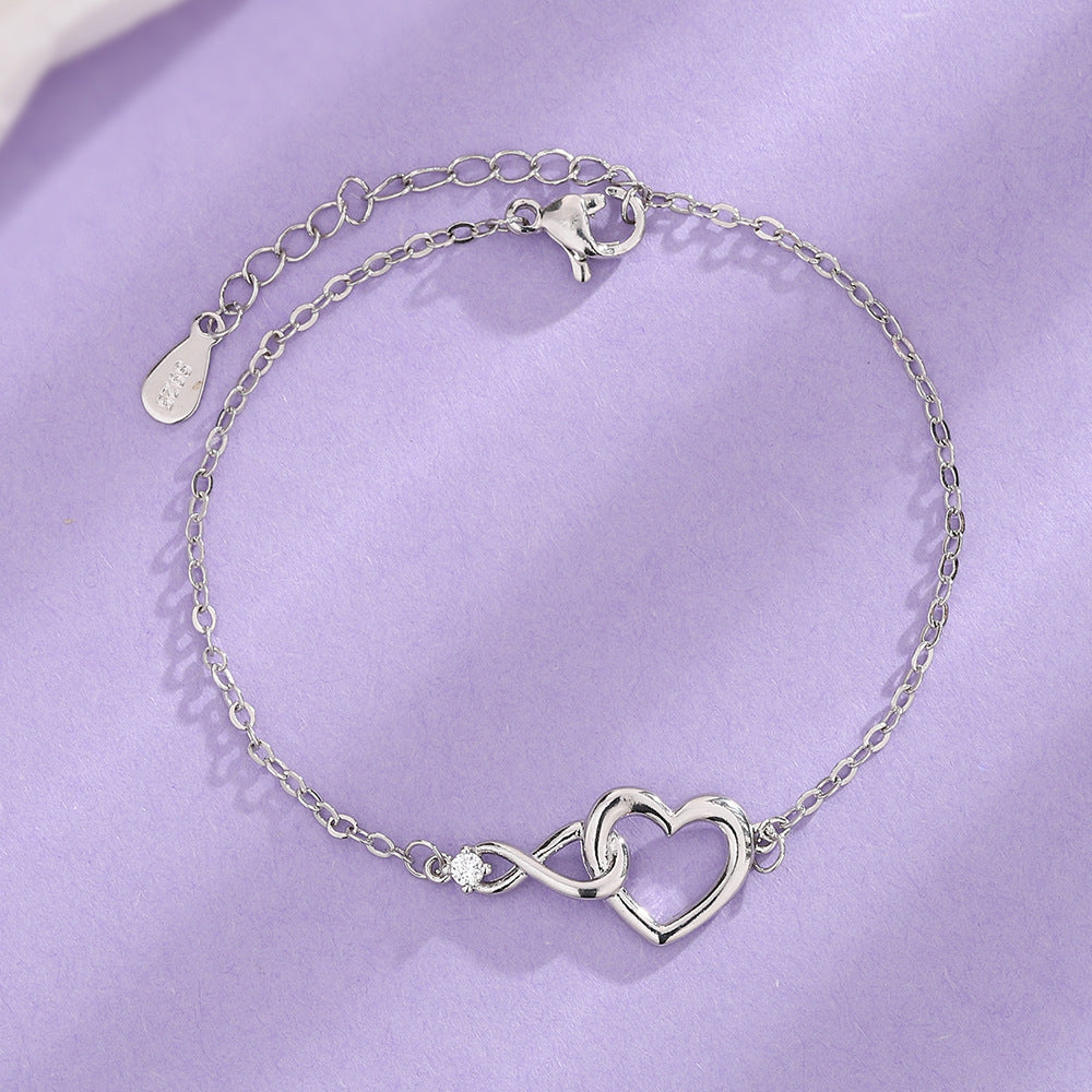 Hjärtformade armband Modesmycken Mångsidig kärleksarmband present till flickvän Alla hjärtans dag