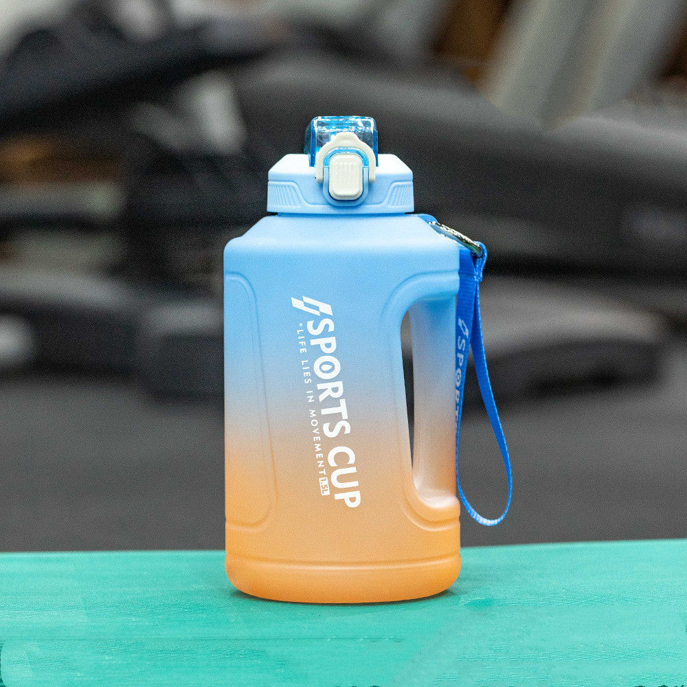 Extra stor kapacitet kopp med sugrör Fitness sportvattenflaska Fitness stora flaskor