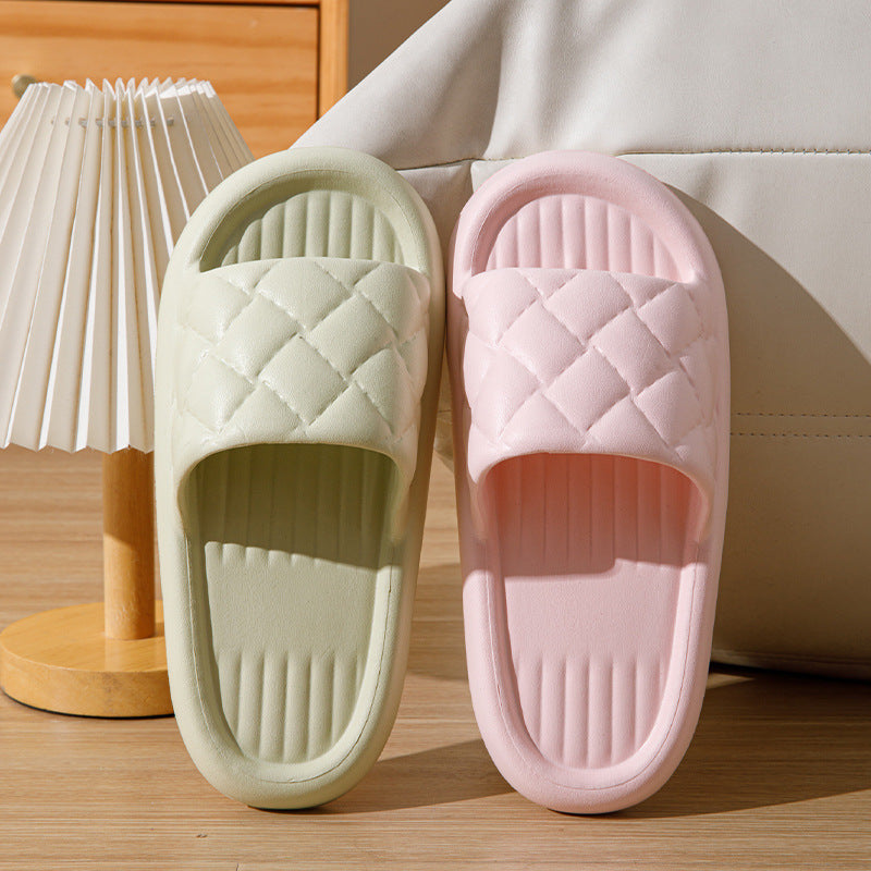Unisex Rhombus EVA Summer Slippers - Non-Slip Lightweight