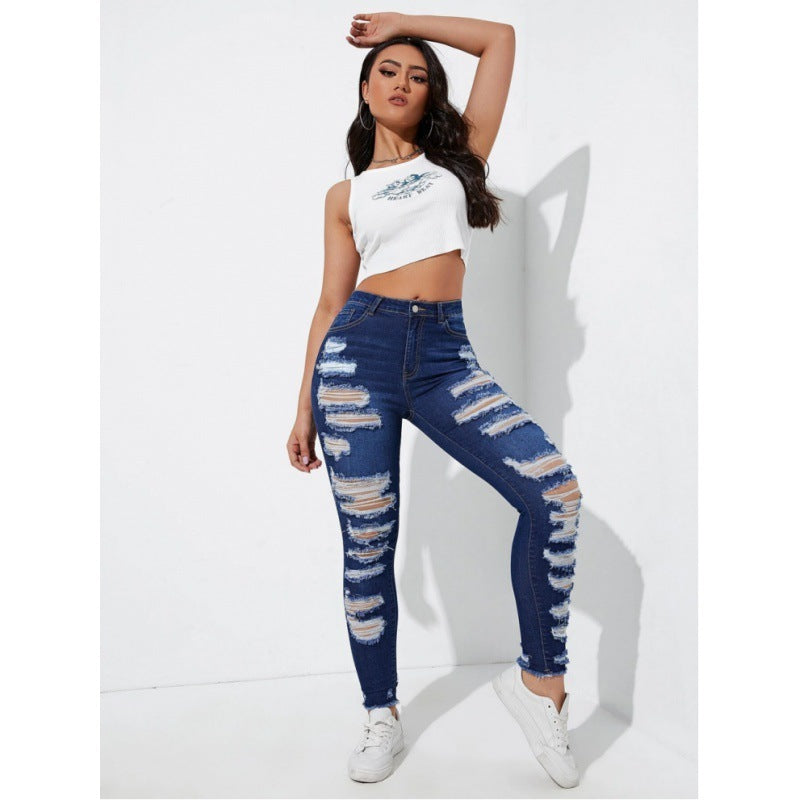 All-match Skinny Denim Trousers For Women - Universal Appeal