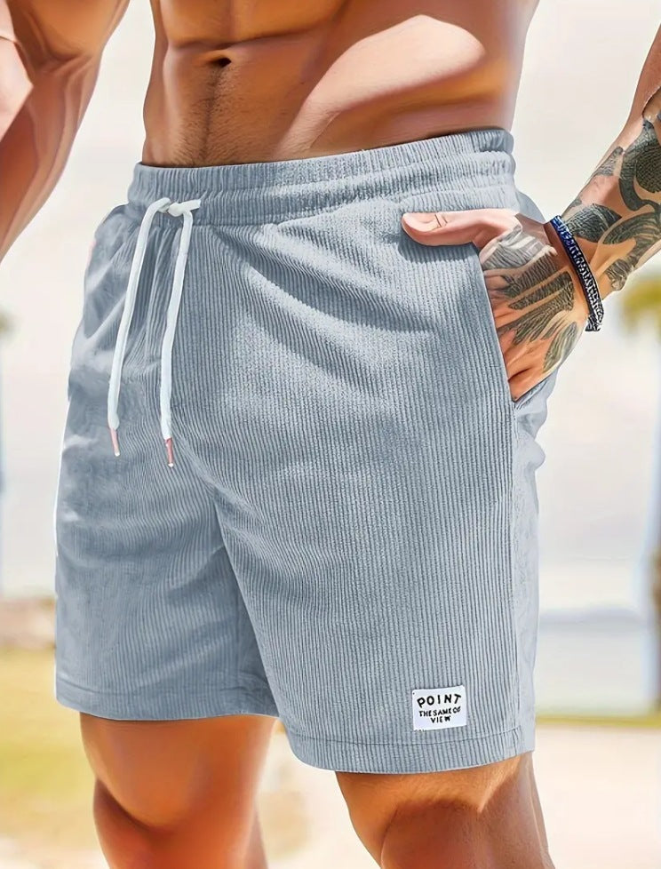 Shorts med snörning Sommarmanchester Sportkorta byxor Herrkläder