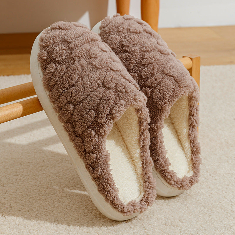 Unisex Soft Plush Winter House Slippers - Cozy Fleece