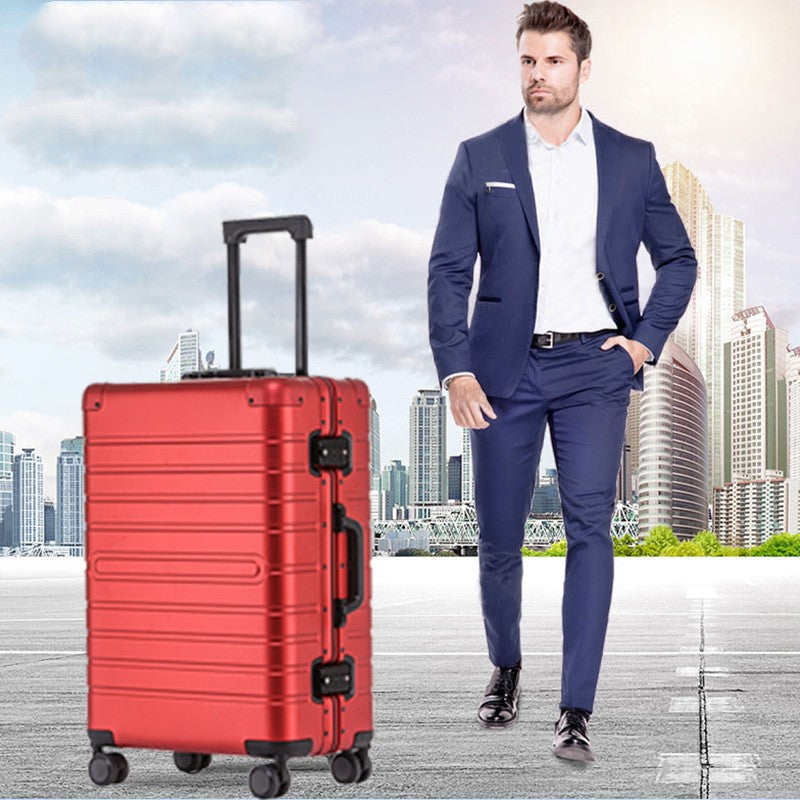All Aluminium Magnesium Alloy Trolley Case Universal Wheel Metal Box