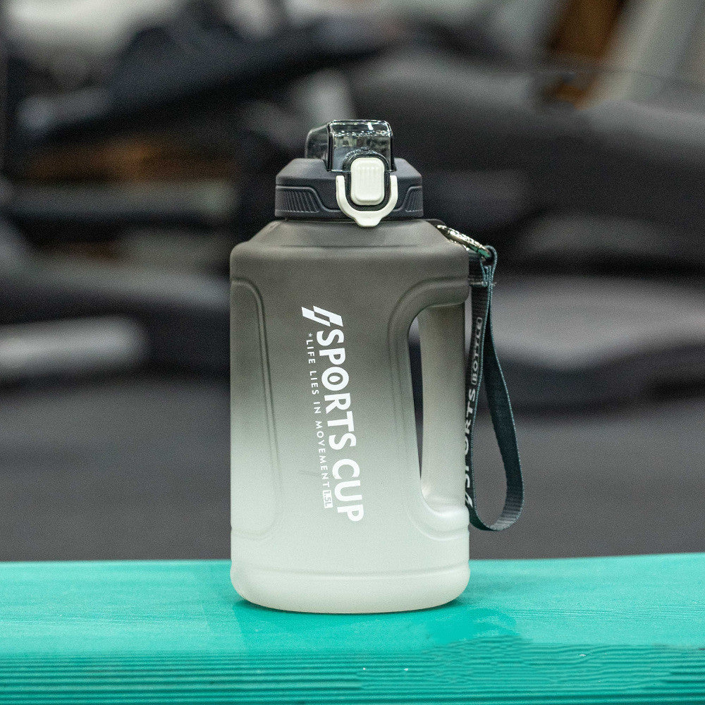 Extra stor kapacitet kopp med sugrör Fitness sportvattenflaska Fitness stora flaskor