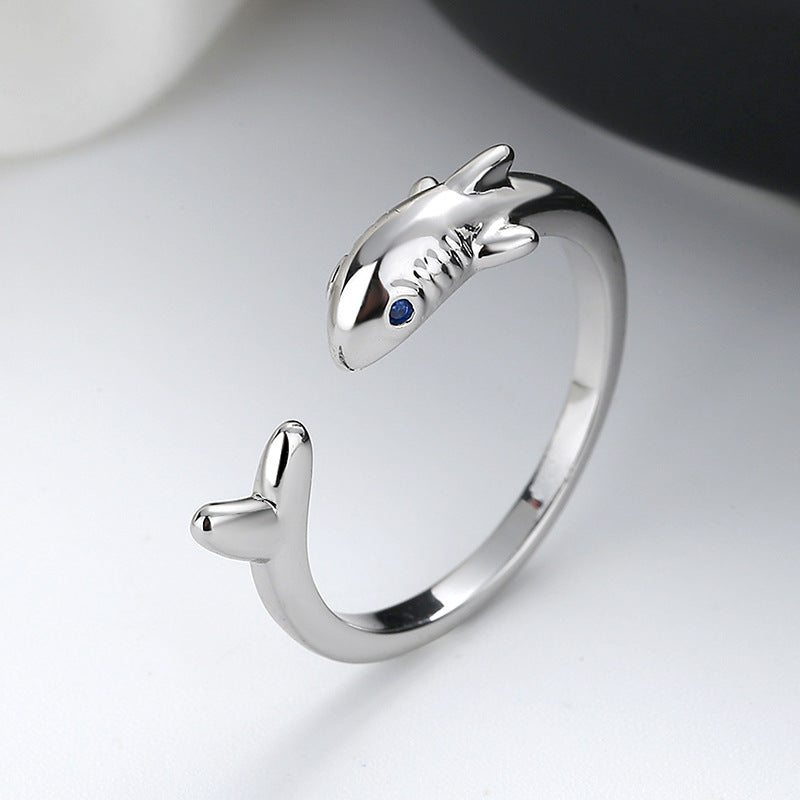 Bague requin, bagues en argent 925 pour hommes et femmes