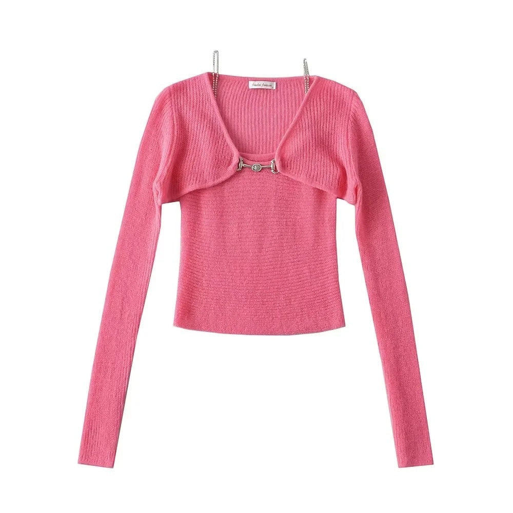 Spice Slim Stripe Bottom Cami Long Sleeve