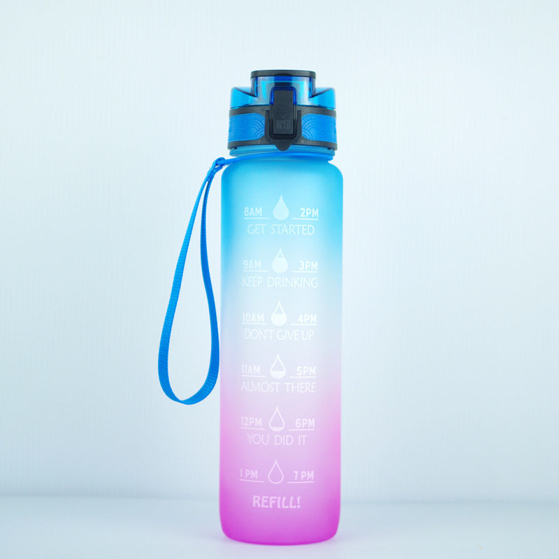 Professional Transparent Sports Bottle - Tritan + PP Construction (1000ml, BPA-Free, 29.5x7.5cm, 200g)