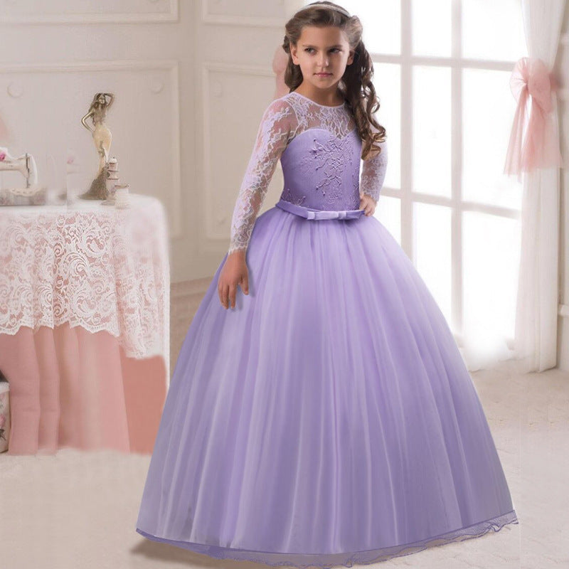 Robe longue à fleurs pour fille