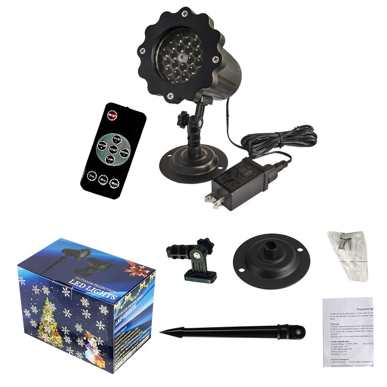 LED Noël Blizzard Flocon De Neige Lumière Laser Projecteur De Neige En Mouvement Jardin De Neige Projecteurs Laser Lampe Pour La Fête Du Nouvel An Décor Lampes À Gazon