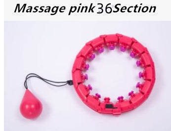 Professional Adjustable Smart Hula Hoop - ABS No-Fall Technology (18/21/24 Knots, Pink/Purple)