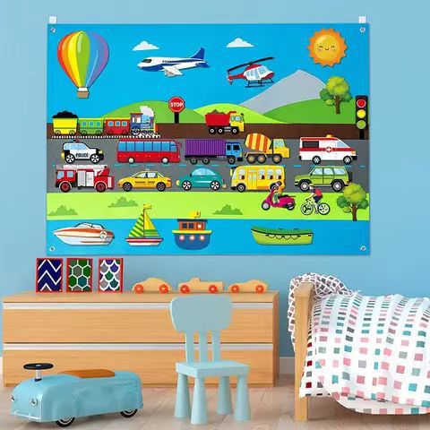 Pack de jeu en feutre tridimensionnel pour enfants, éducation précoce 3, bricolage, planche d'histoire, planche d'apprentissage, impression d'animaux dinosaures