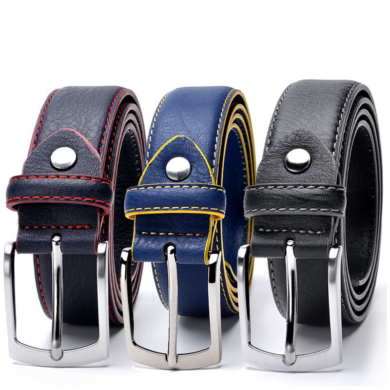 Men's Pin Buckle Leather Leisure Belt - Sophisticated Comfort