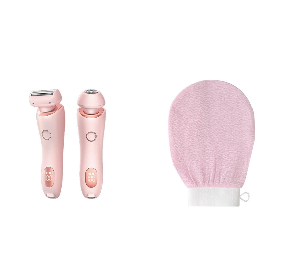 2 i 1 hårborttagning epilator USB uppladdningsbar trimmer kvinnor kroppsrakhyvel ansikte ben armhåla bikini hand blygd rakapparat hårborttagare