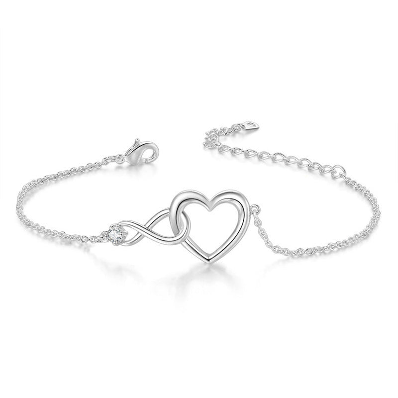 Hjärtformade armband Modesmycken Mångsidig kärleksarmband present till flickvän Alla hjärtans dag