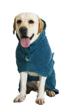 Absorbent Pet Bathrobe - Microfiber Dog Drying Coat with Adjustable Straps