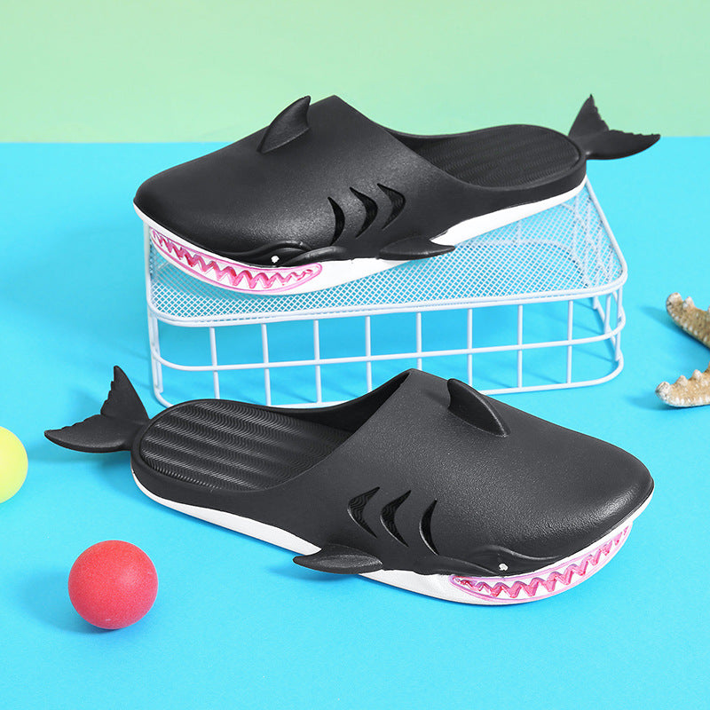 Shark Tofflor Strandskor Hem Platt Tofflor Dam Herr