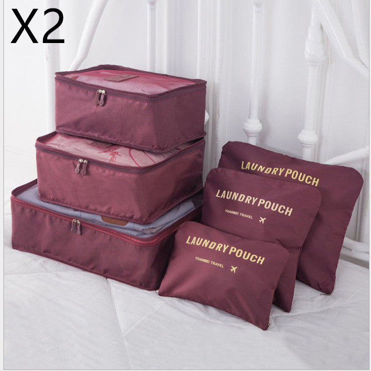 6 ST Reseförvaringsväska Set för Clothes Tidy Organizer
