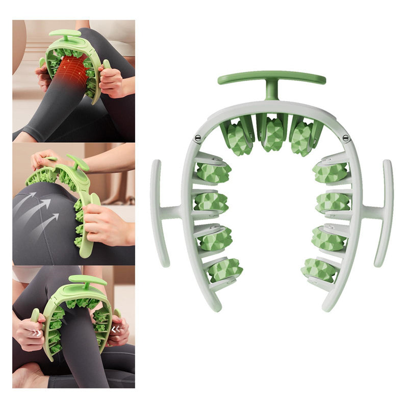 Multifunktionell Manuell Rund Massager Roller Fitness Midja Rumpa Muskler Ben Gripper Stovepipe Lår Avtagbar Massage Gym Tool Skönhet Hälsa