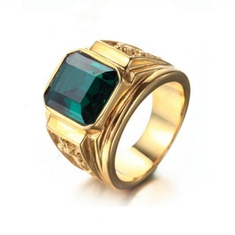Trendiga moderingar Vintage herrringar i guld med diamanter