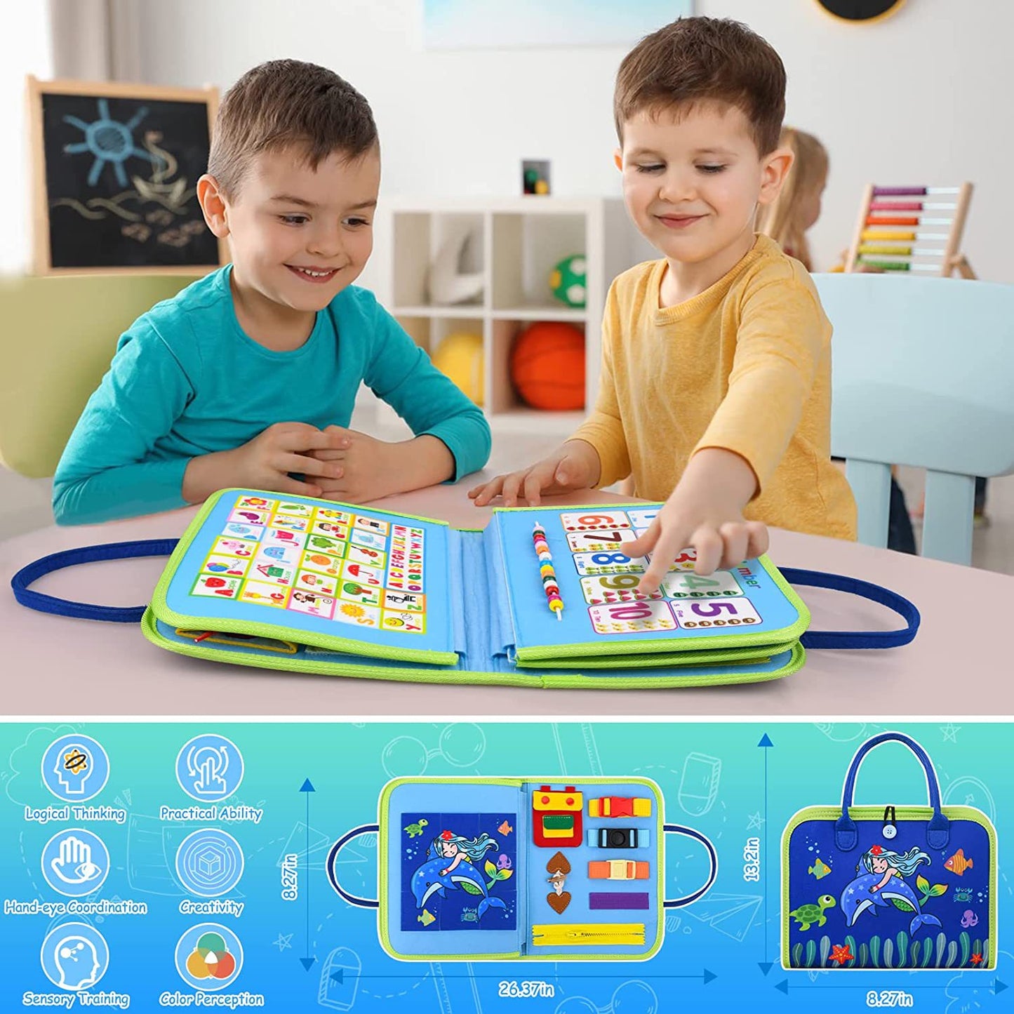 Planche d'apprentissage en feutre, jouets éducatifs pour l'éducation précoce
