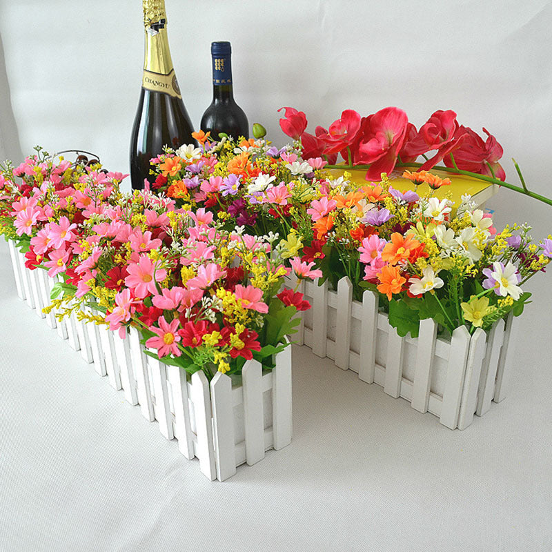 Holiday Entertainment: Porch Decoration Flowers And Green Plants Ornaments