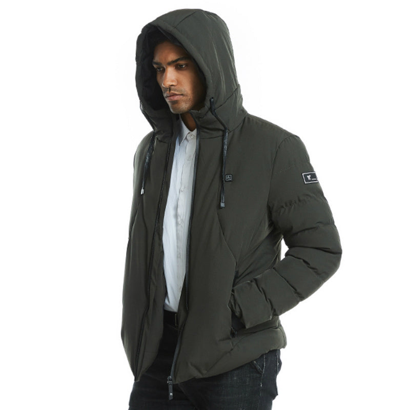 New Men Women Cotton Coat USB Smart Electric Heated Jackets Winter Thicken Down Outdoor Hiking Ski Clothing 7XL