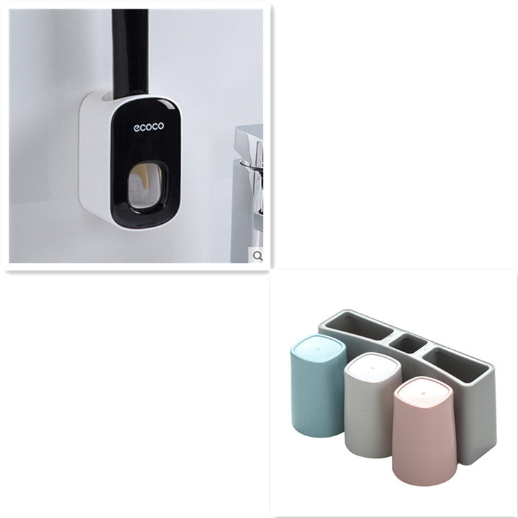 Porte-dentifrice automatique mural, ensemble d'accessoires de salle de bains, distributeur