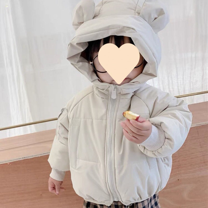 Baby Girl Förtjockad varm huvajacka